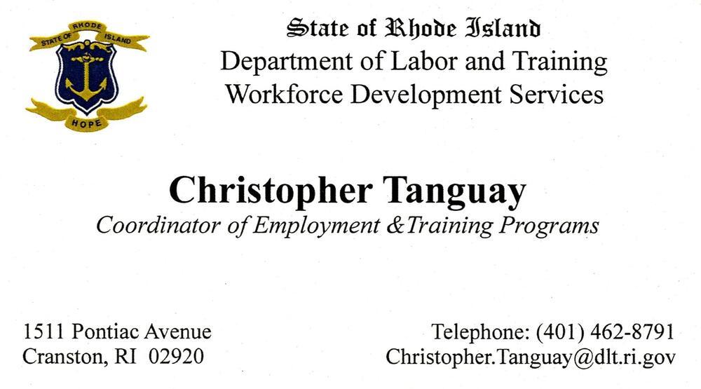 State of Rhode Island Department of Labor and Training - Workforce Development Services