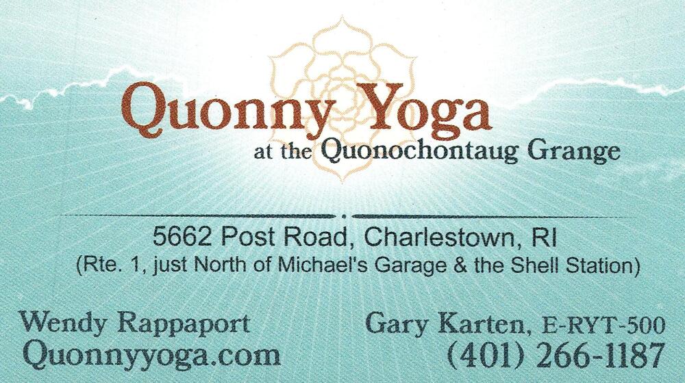 Quonny Yoga at the Quonochontaug Grange