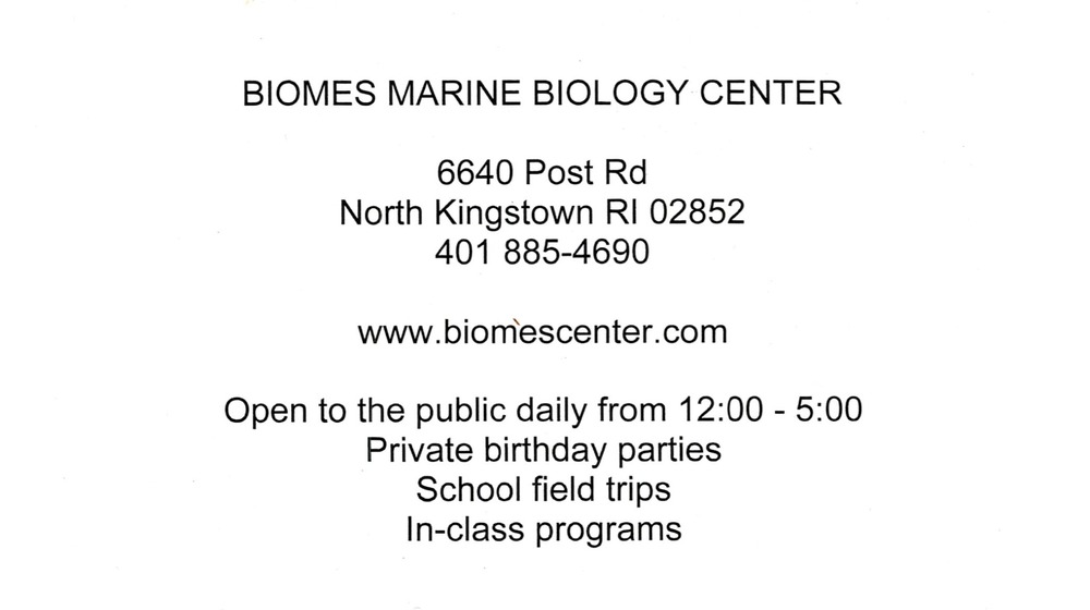 Biomes Marine Biology Center