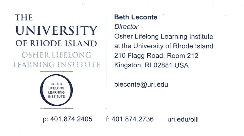 Osher Lifelong Learning Institute / University of Rhode Island
